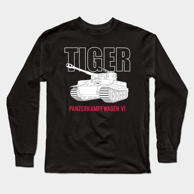 Best for the tank lover! Famous German tank Pz-VI Tiger Long Sleeve T-Shirt by FAawRay